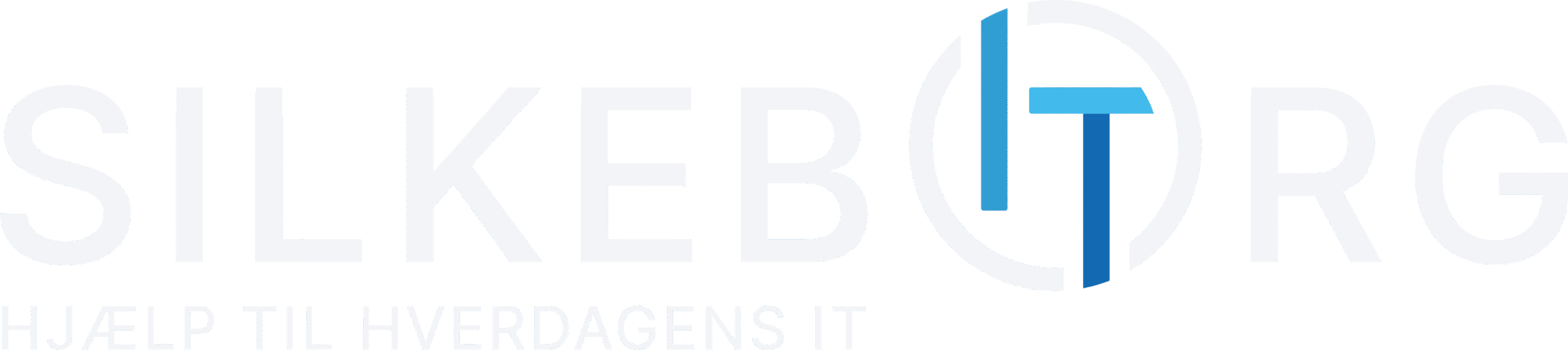 Aflangt logo for Silkeborg IT i lyse farver