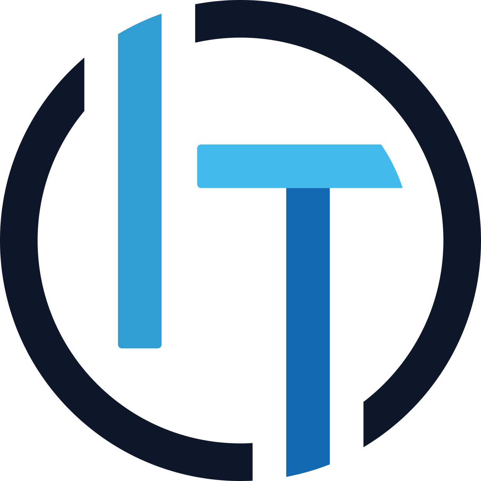 Firkantet logo for Silkeborg IT i mørke farver